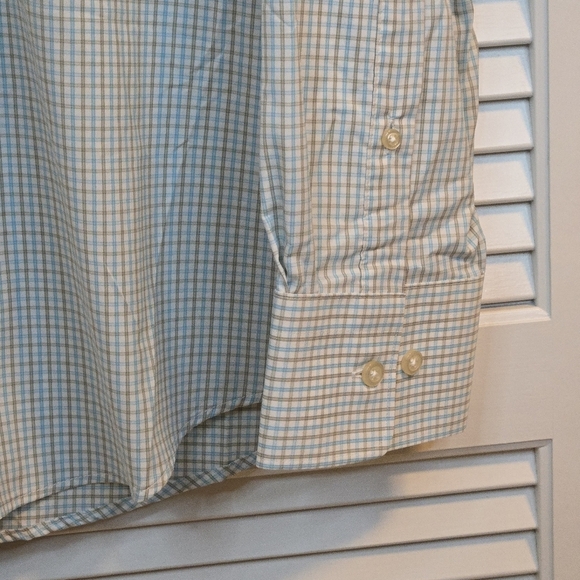 PETER MILLAR summer comfort teal plaid button down shirt XXL Dress Shirt LUXURY - Picture 4 of 7